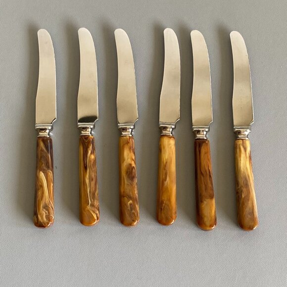 1950's Set Of 6 Vintage Dinkee Knife Spreaders - Picture 3 of 9